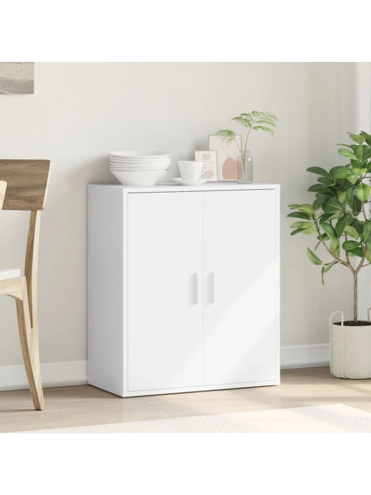 Příborník bílý 79 x 38 x 80 cm kompozitní dřevo