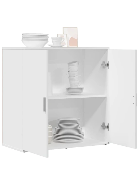 Příborník bílý 79 x 38 x 80 cm kompozitní dřevo
