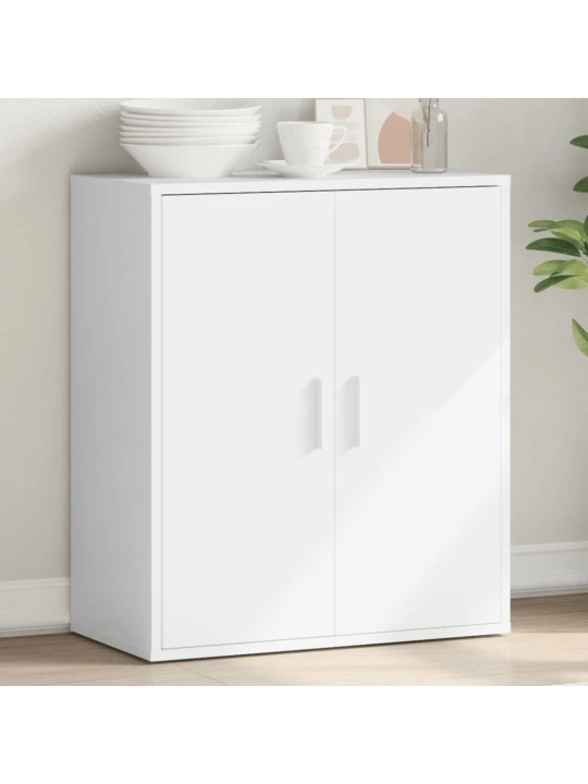 Příborník bílý 79 x 38 x 80 cm kompozitní dřevo