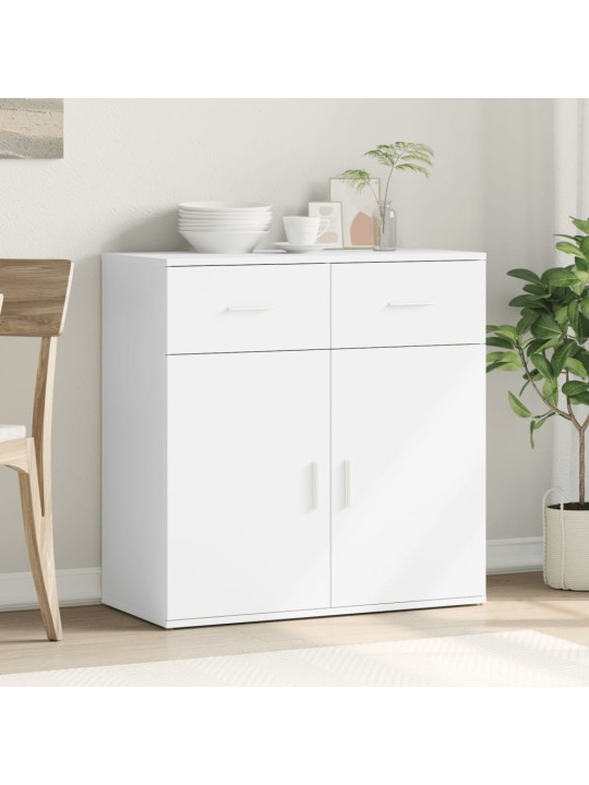 Příborník bílý 79 x 38 x 80 cm kompozitní dřevo