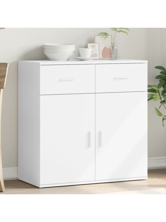 Příborník bílý 79 x 38 x 80 cm kompozitní dřevo