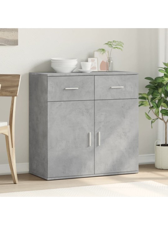 Příborník betonově šedý 79 x 38 x 80 cm kompozitní dřevo