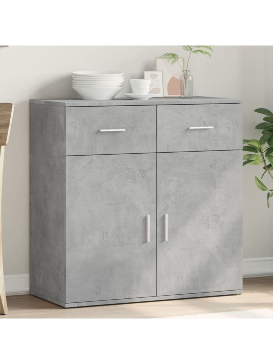 Příborník betonově šedý 79 x 38 x 80 cm kompozitní dřevo