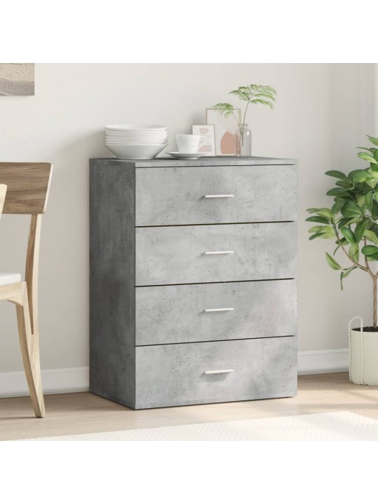 Příborník betonově šedý 60 x 39 x 80 cm kompozitní dřevo