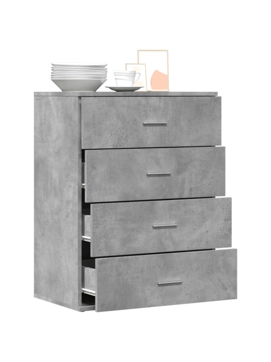 Příborník betonově šedý 60 x 39 x 80 cm kompozitní dřevo