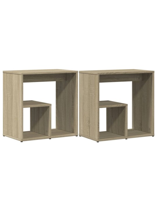 Odkládací stolky 2 ks dub sonoma 50x30x50 cm kompozitní dřevo