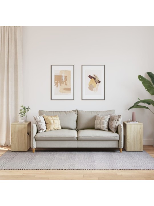 Odkládací stolky 2 ks dub sonoma 50x30x50 cm kompozitní dřevo