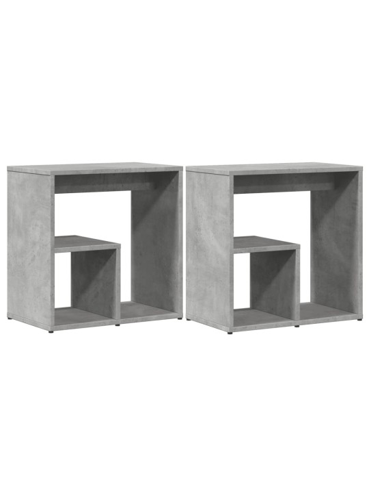 Odkládací stolky 2 ks betonově šedé 50x30x50cm kompozitní dřevo