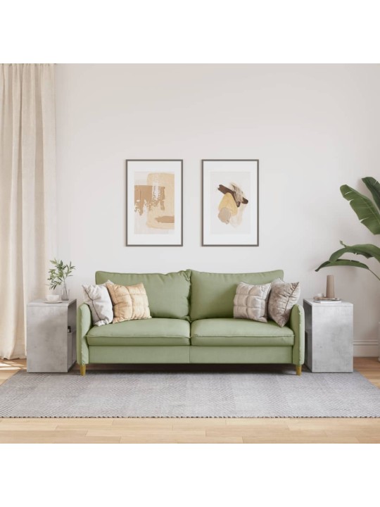 Odkládací stolky 2 ks betonově šedé 50x30x50cm kompozitní dřevo