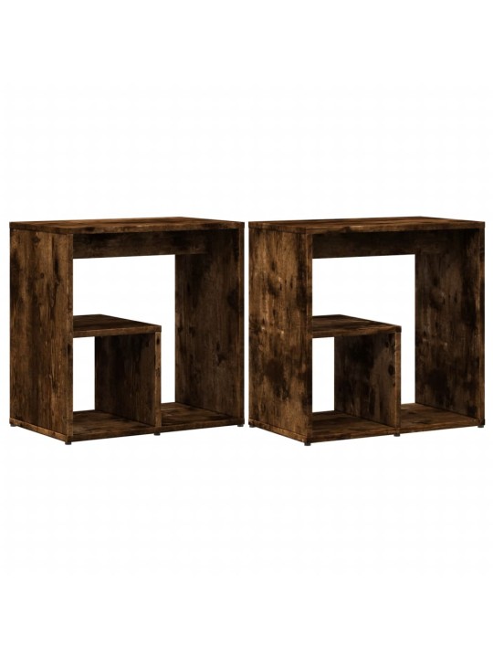 Odkládací stolky 2 ks kouřový dub 50x30x50 cm kompozitní dřevo