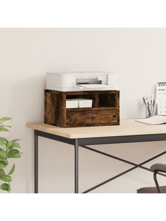 Stojan na tiskárnu kouřový dub 40x32x22,5 cm kompozitní dřevo