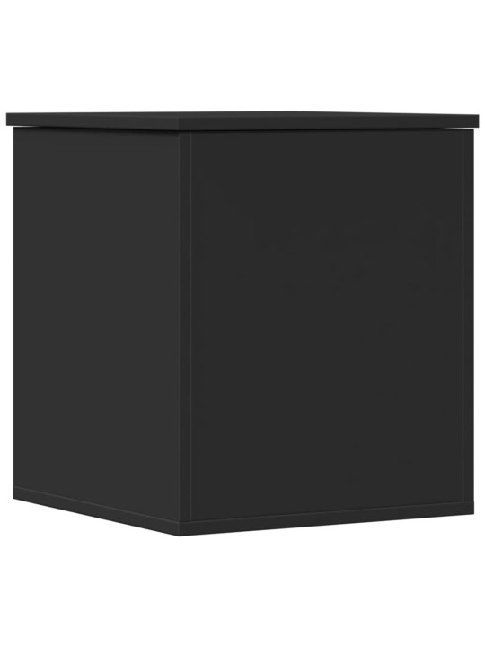 Úložný box černý 40 x 42 x 46 cm kompozitní dřevo