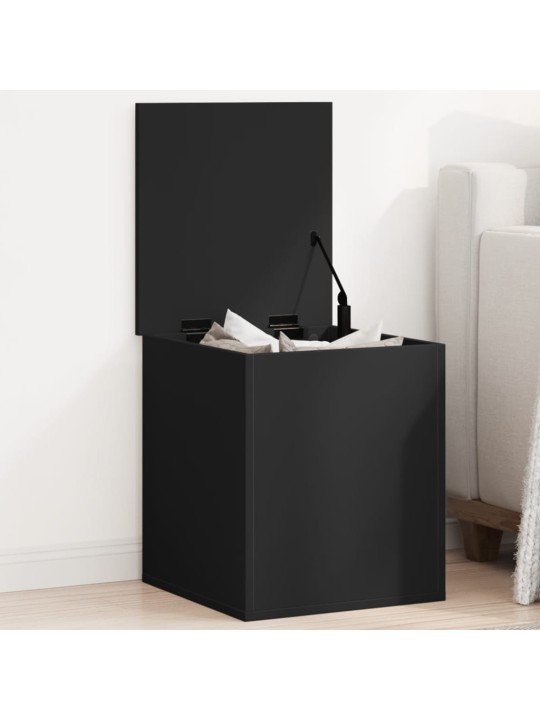 Úložný box černý 40 x 42 x 46 cm kompozitní dřevo