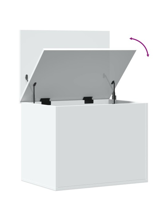Úložný box bílý 60 x 42 x 46 cm kompozitní dřevo