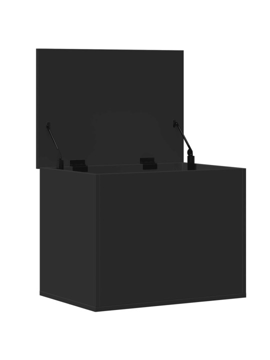 Úložný box černý 60 x 42 x 46 cm kompozitní dřevo