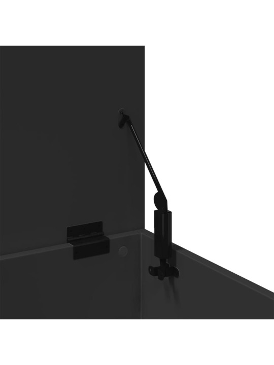 Úložný box černý 60 x 42 x 46 cm kompozitní dřevo