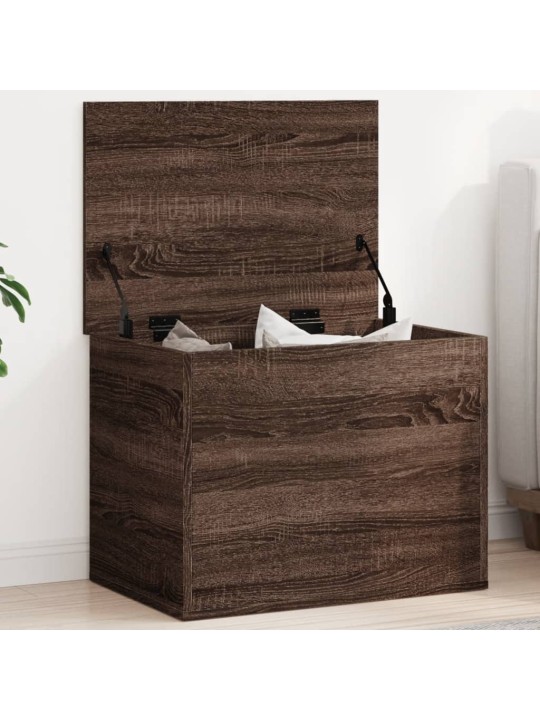 Úložný box hnědý dub 60 x 42 x 46 cm kompozitní dřevo