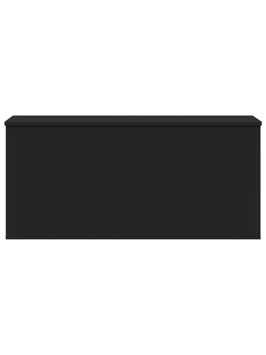Úložný box černý 100 x 42 x 46 cm kompozitní dřevo
