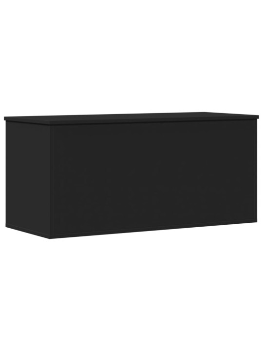 Úložný box černý 100 x 42 x 46 cm kompozitní dřevo
