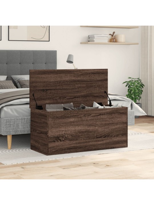 Úložný box hnědý dub 100 x 42 x 46 cm kompozitní dřevo