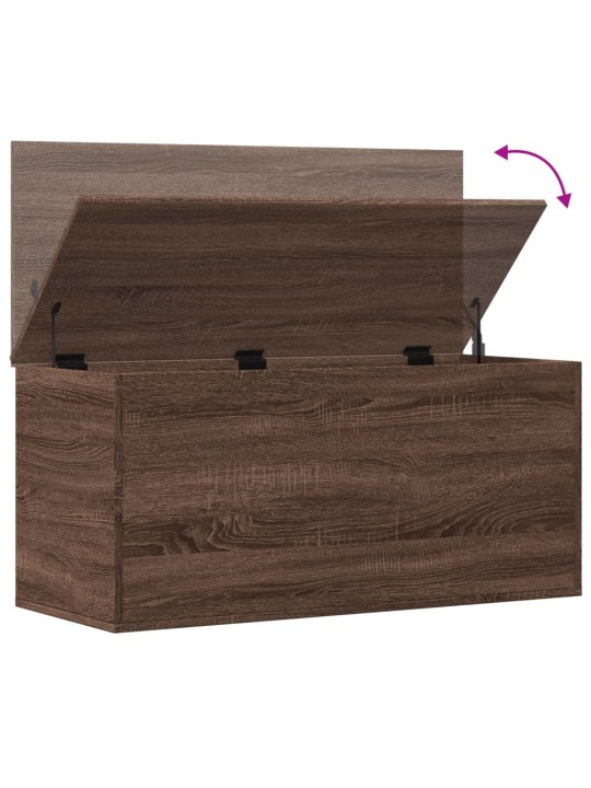 Úložný box hnědý dub 100 x 42 x 46 cm kompozitní dřevo