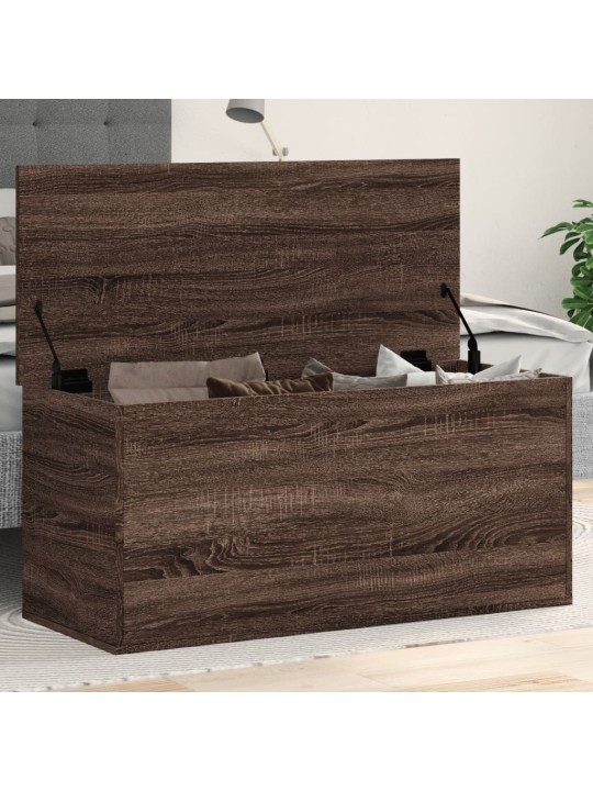 Úložný box hnědý dub 100 x 42 x 46 cm kompozitní dřevo