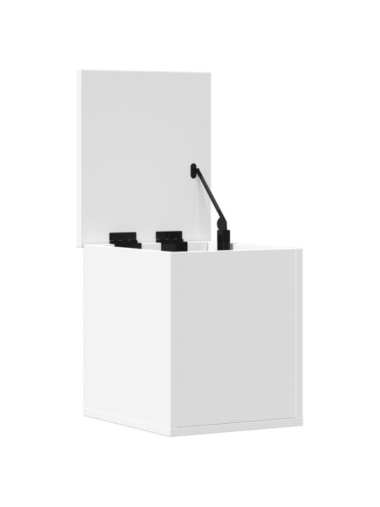 Úložný box bílý 30 x 35 x 35 cm kompozitní dřevo
