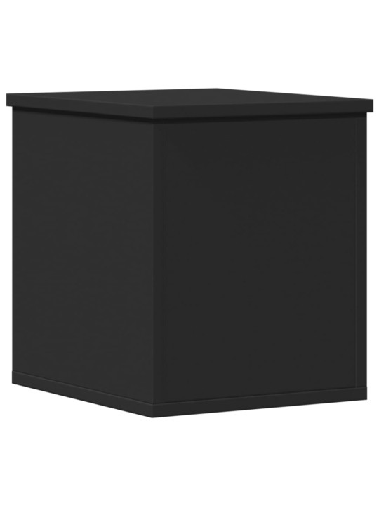 Úložný box černý 30 x 35 x 35 cm kompozitní dřevo