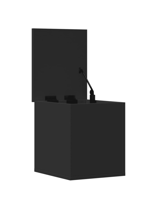 Úložný box černý 30 x 35 x 35 cm kompozitní dřevo