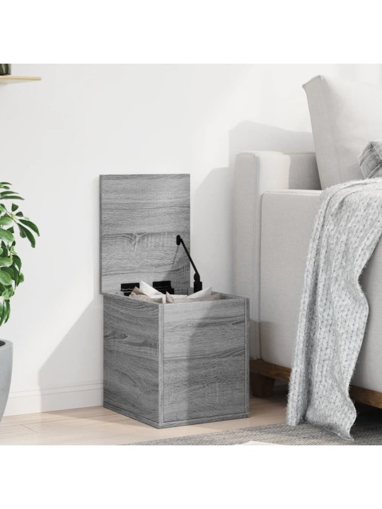 Úložný box šedý sonoma 30 x 35 x 35 cm kompozitní dřevo