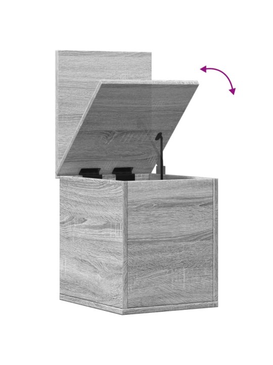 Úložný box šedý sonoma 30 x 35 x 35 cm kompozitní dřevo