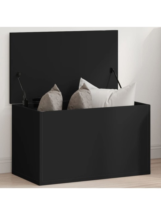 Úložný box černý 60 x 35 x 35 cm kompozitní dřevo