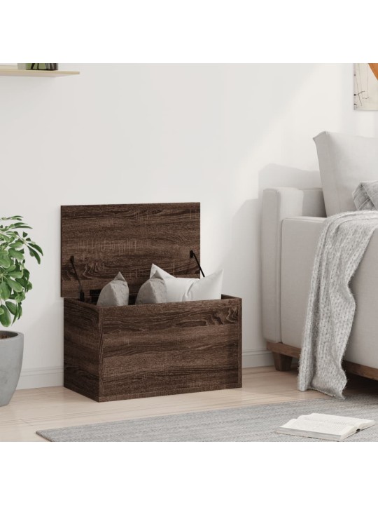 Úložný box hnědý dub 60 x 35 x 35 cm kompozitní dřevo