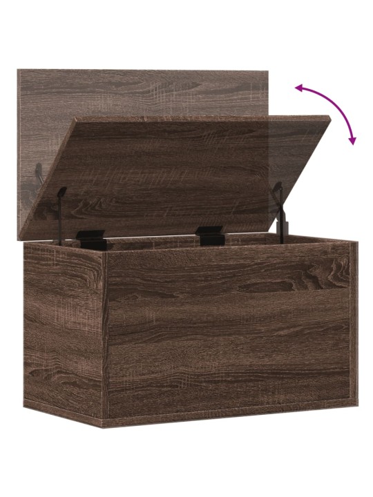 Úložný box hnědý dub 60 x 35 x 35 cm kompozitní dřevo
