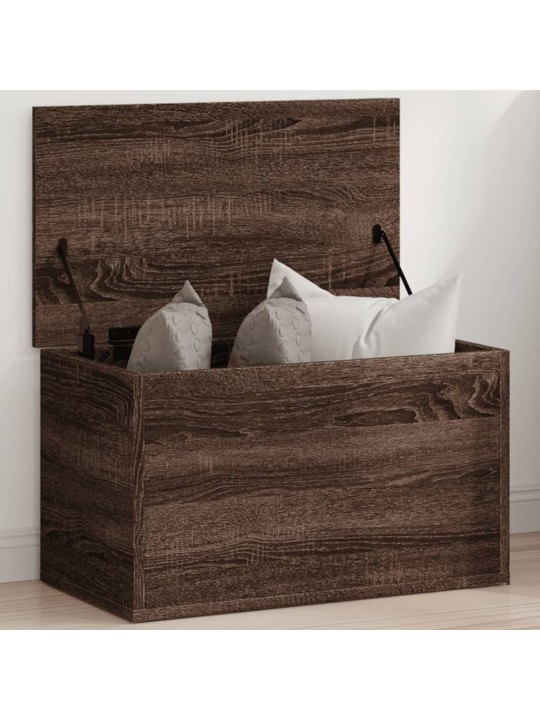 Úložný box hnědý dub 60 x 35 x 35 cm kompozitní dřevo