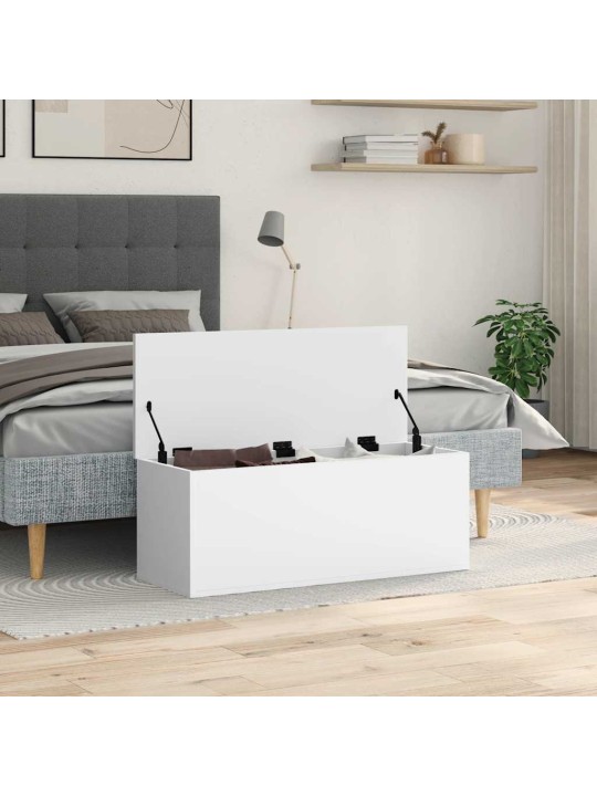 Úložný box bílý 90 x 35 x 35 cm kompozitní dřevo