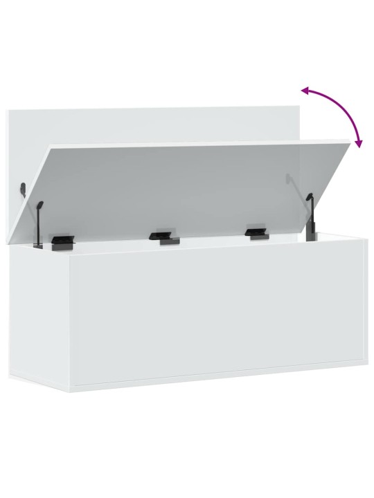 Úložný box bílý 90 x 35 x 35 cm kompozitní dřevo