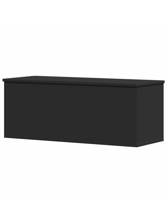 Úložný box černý 90 x 35 x 35 cm kompozitní dřevo
