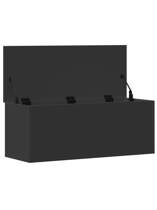 Úložný box černý 90 x 35 x 35 cm kompozitní dřevo