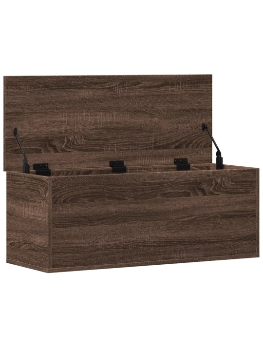Úložný box hnědý dub 90 x 35 x 35 cm kompozitní dřevo