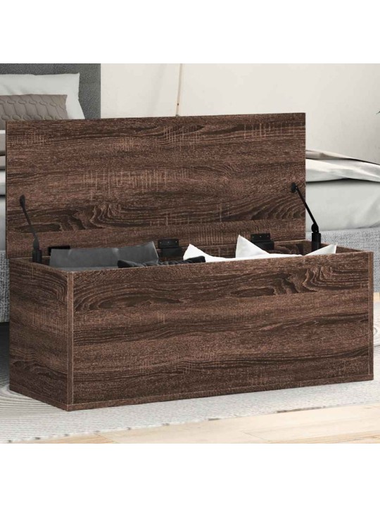 Úložný box hnědý dub 90 x 35 x 35 cm kompozitní dřevo