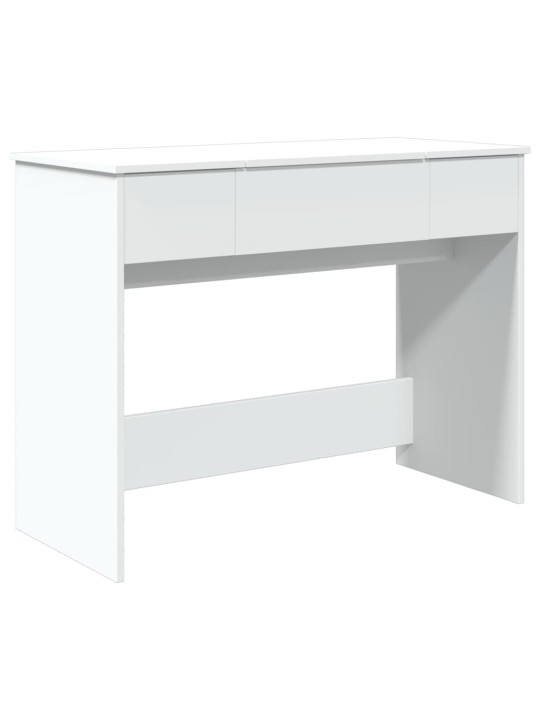 Toaletní stolek se zrcadlem bílý 100 x 45 x 76 cm