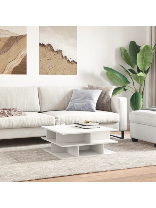 Konferenční stolek bílý 70 x 70 x 29 cm kompozitní dřevo