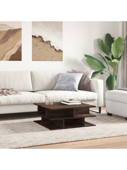 Konferenční stolek hnědý dub 70 x 70 x 29 cm kompozitní dřevo
