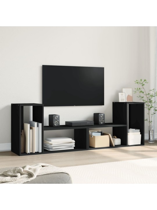 TV skříňky 2 ks černé 75 x 30 x 50 cm kompozitní dřevo
