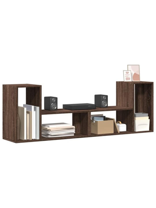 TV skříňky 2 ks hnědý dub 75 x 30 x 50 cm kompozitní dřevo