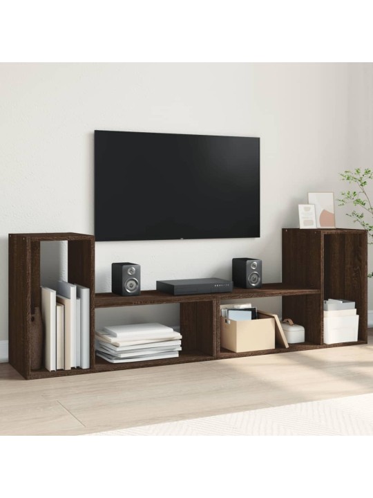 TV skříňky 2 ks hnědý dub 75 x 30 x 50 cm kompozitní dřevo