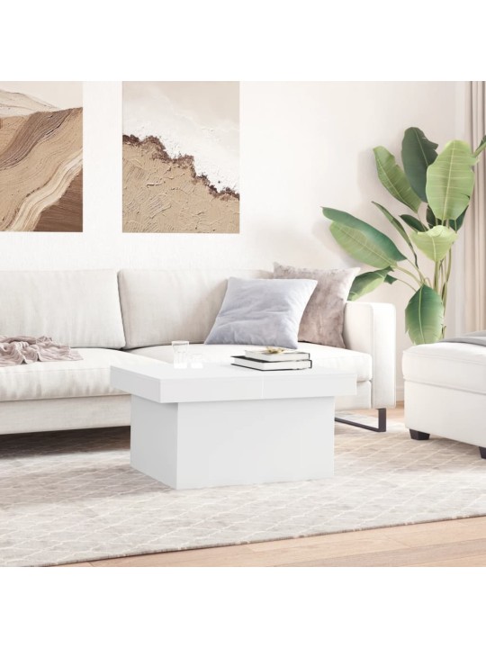 Konferenční stolek bílý 80 x 55 x 40 cm kompozitní dřevo