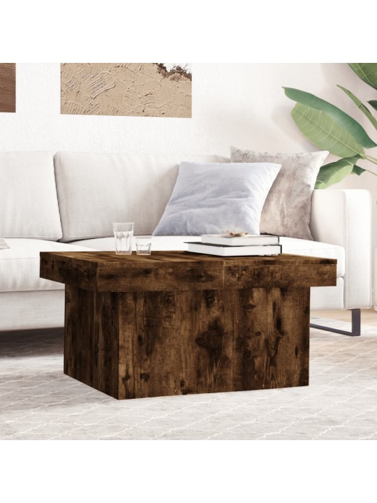 Konferenční stolek kouřový dub 80 x 55 x 40 cm kompozitní dřevo