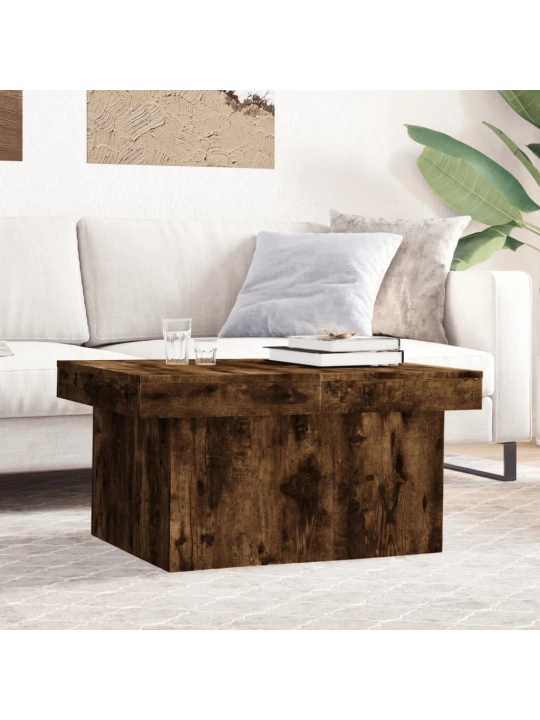 Konferenční stolek kouřový dub 80 x 55 x 40 cm kompozitní dřevo